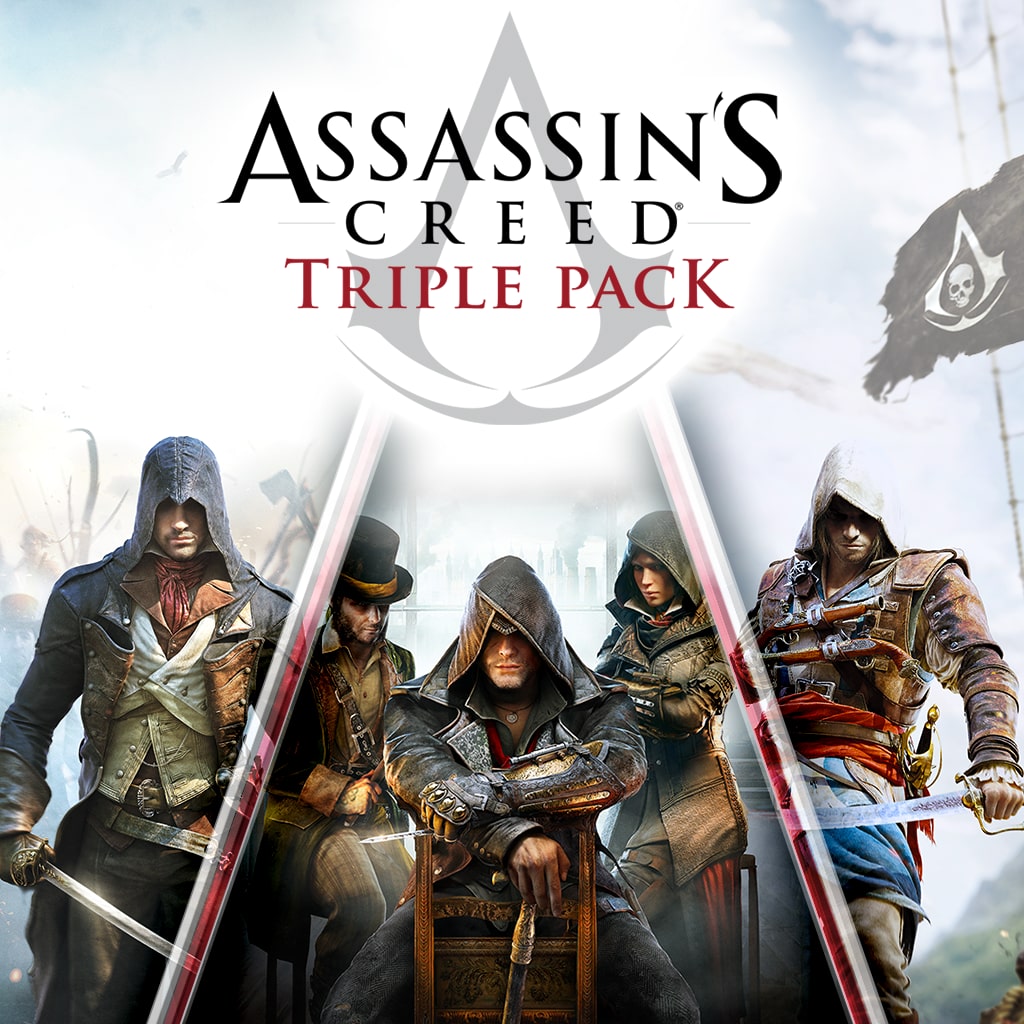 Pack triple Assassin's Creed: Black Flag, Unity, Syndicate