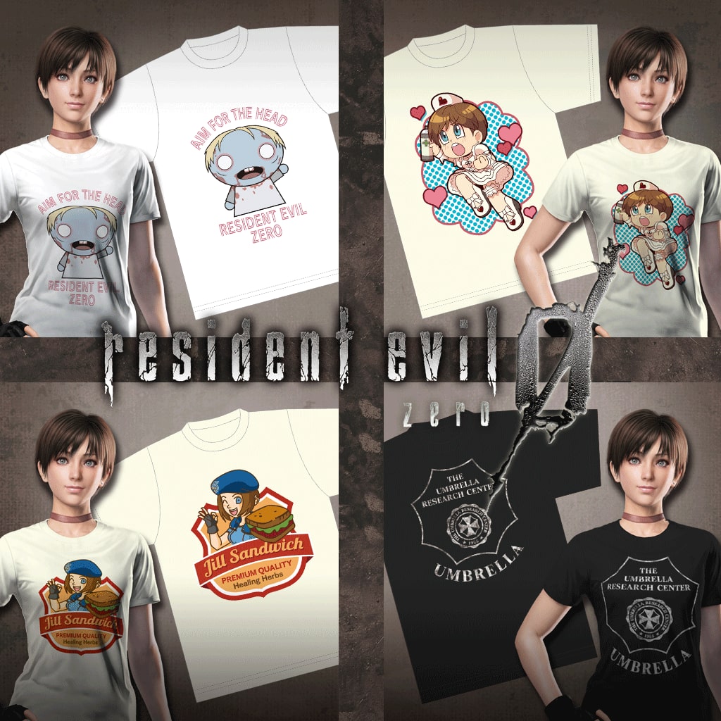 Pack de camisetas con diseños de seguidores de Resident Evil 0