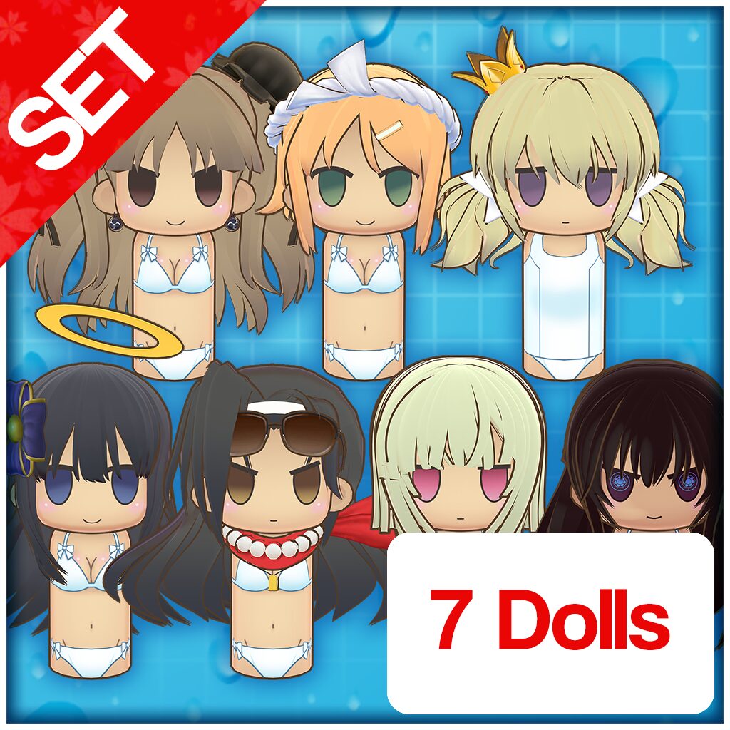 Mikagura Wooden Doll Set