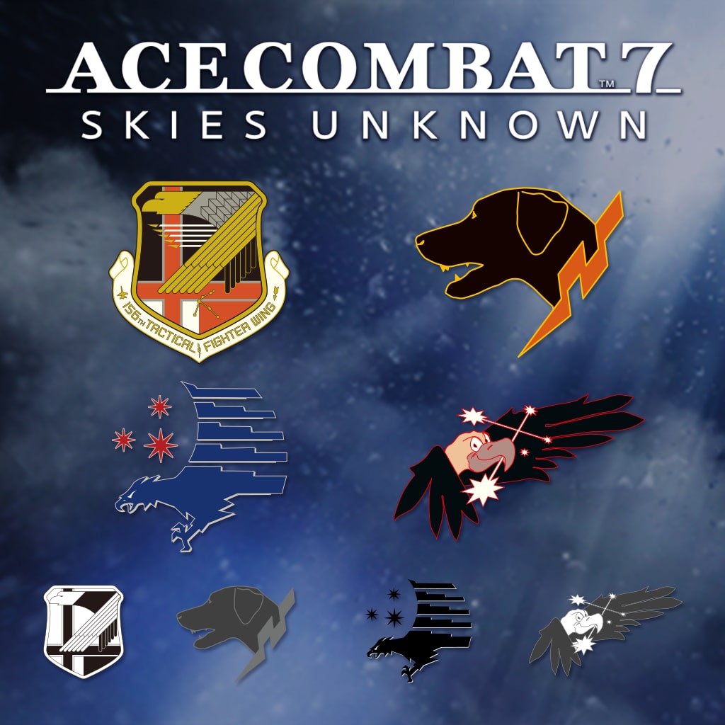 ACE COMBAT™ 7: SKIES UNKNOWN 「역대 시리즈 인기 기체 엠블럼 8종」 (한국어판)