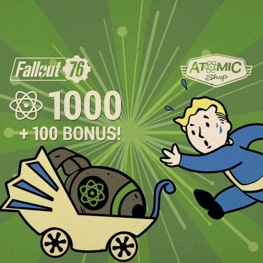 Fallout 76: 1000 (+100额外奖励)原子 (中英文版)