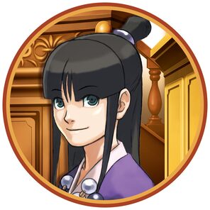 逆転裁判　ちょいでか缶バッジ　和服　綾里真宵 逆転裁判 大逆転裁判 綾里真宵 ホログラム缶バッジ カプコン