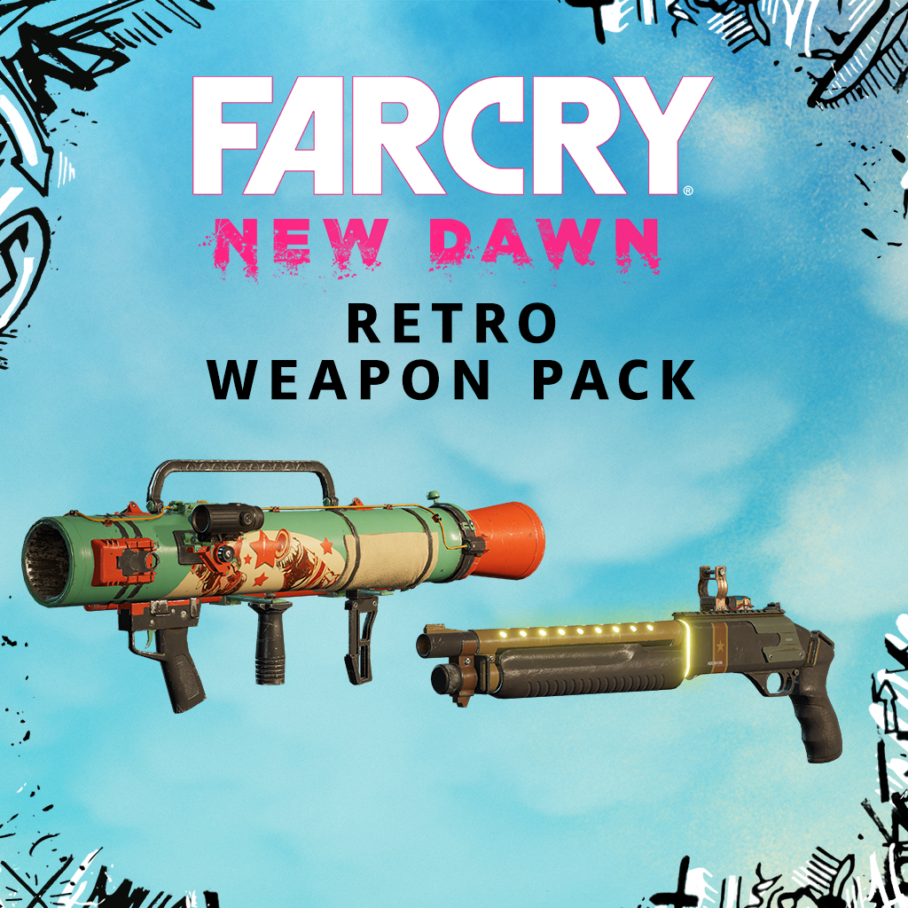 Far pack. Far Cry New Dawn набор оружия «ретро». Far Cry New Dawn обложка. Far Cry New Dawn крокодил. Far Cry 5 New Dawn диск.