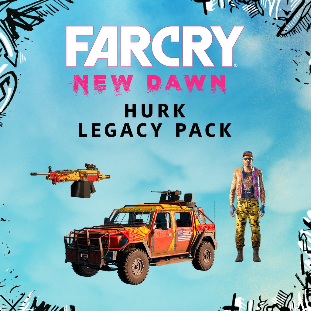 Far pack. Far Cry New Dawn ps4. Hurk Legacy Pack. Far Cry New Dawn Hurk. Hurk Legacy far Cry New Dawn.