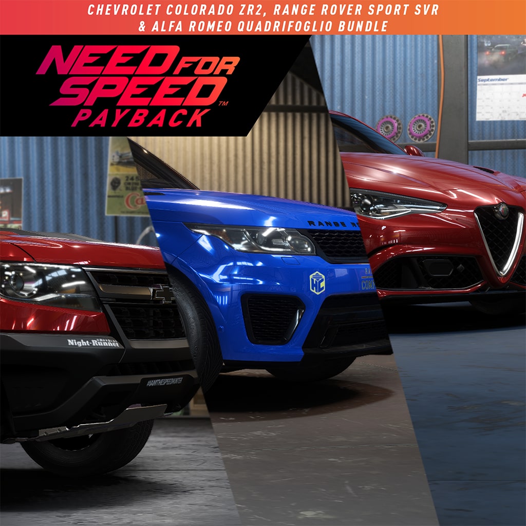 Need for Speed™ Payback: Chevrolet, Range Rover & Alfa Romeo