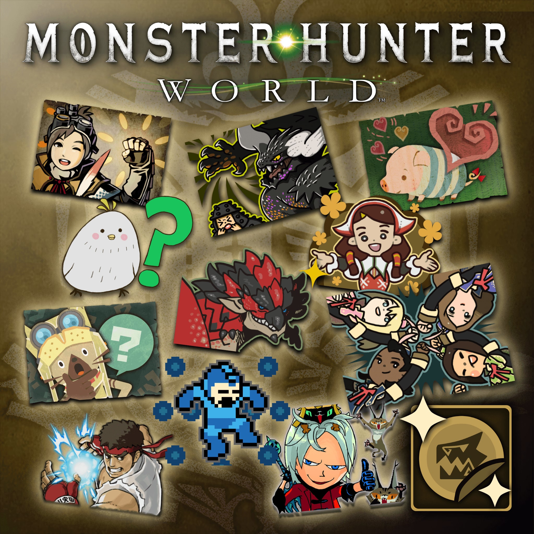 Monster Hunter: World - Pacote Completo de Adesivos
