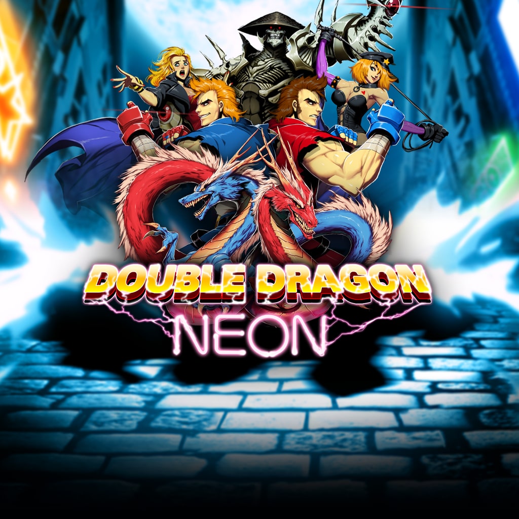 double dragon neon poster
