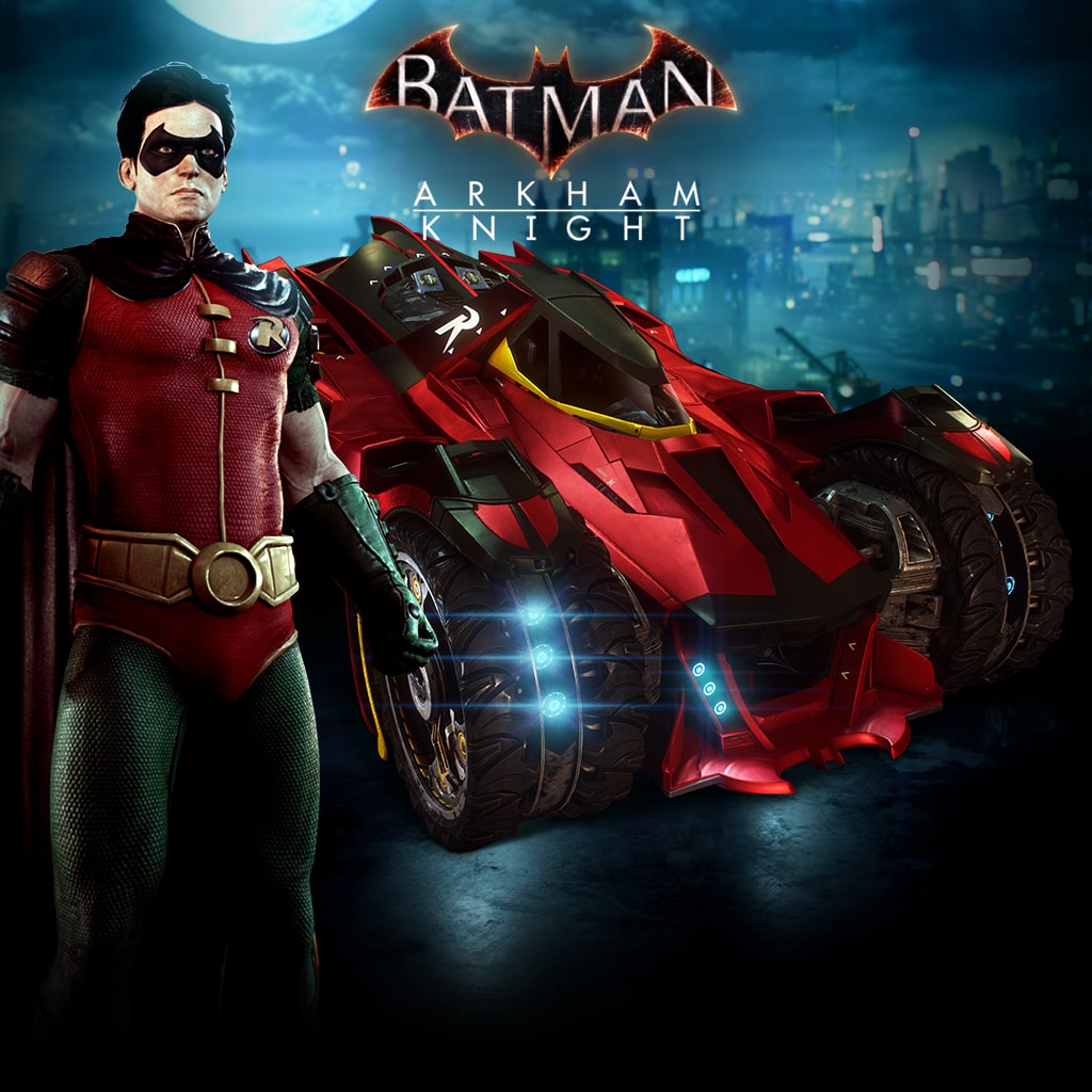 蝙蝠俠 阿卡漢騎士 羅賓與蝙蝠車外裝包 英文版
