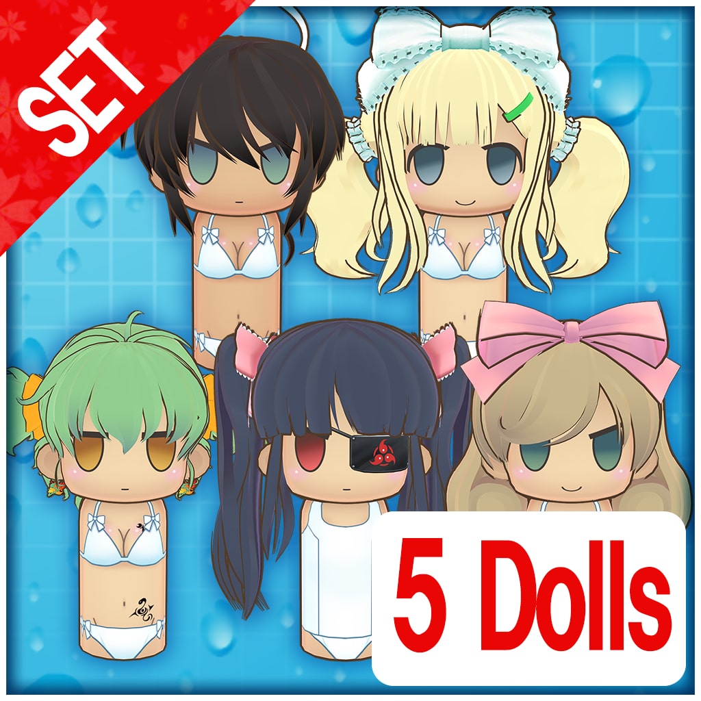 SENRAN KAGURA Peach Beach Splash — Crimson Squad Doll Set