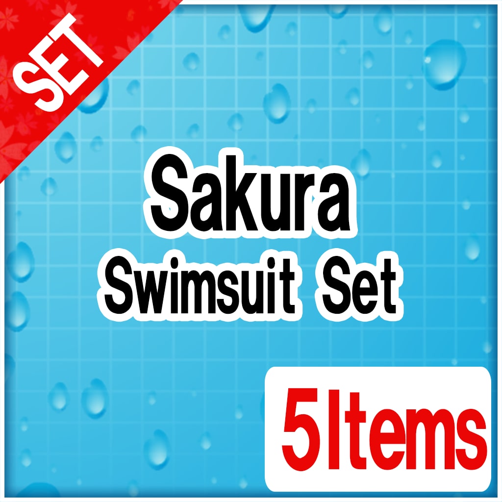 SENRAN KAGURA Peach Beach Splash — Sakura Swimsuit Set