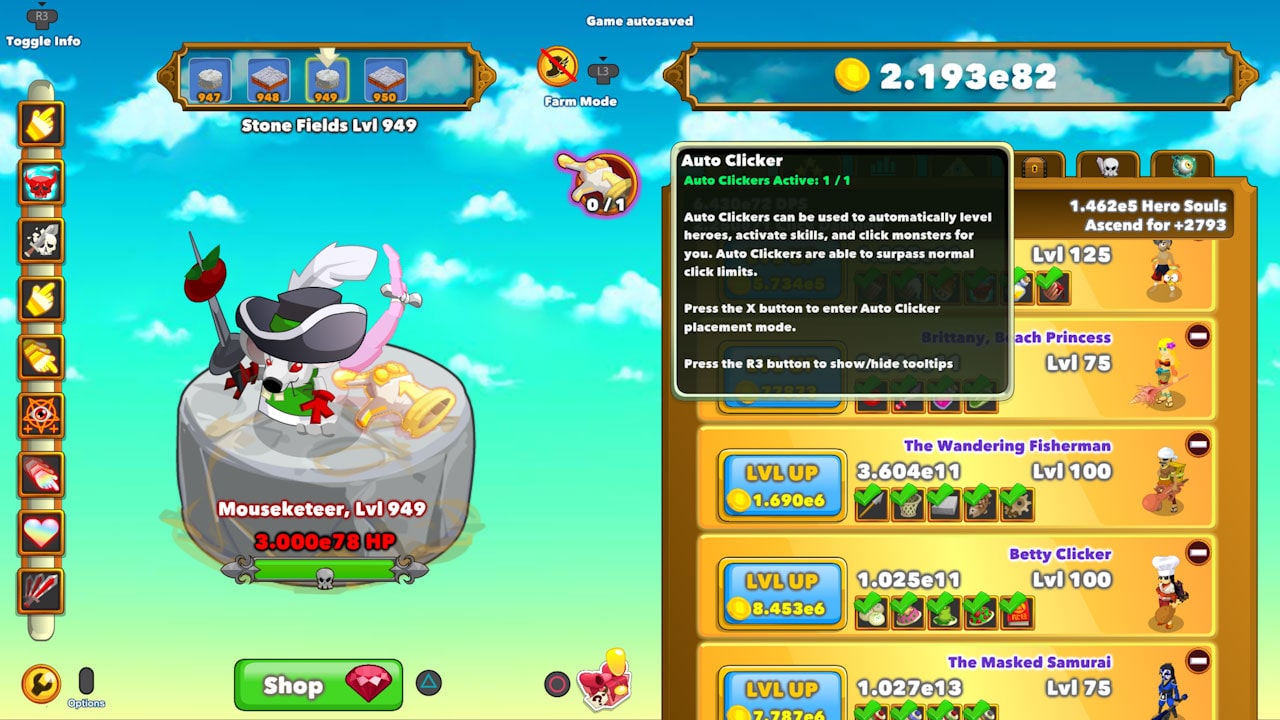 Clicker Heros - Jogue Clicker Heros Jogo Online