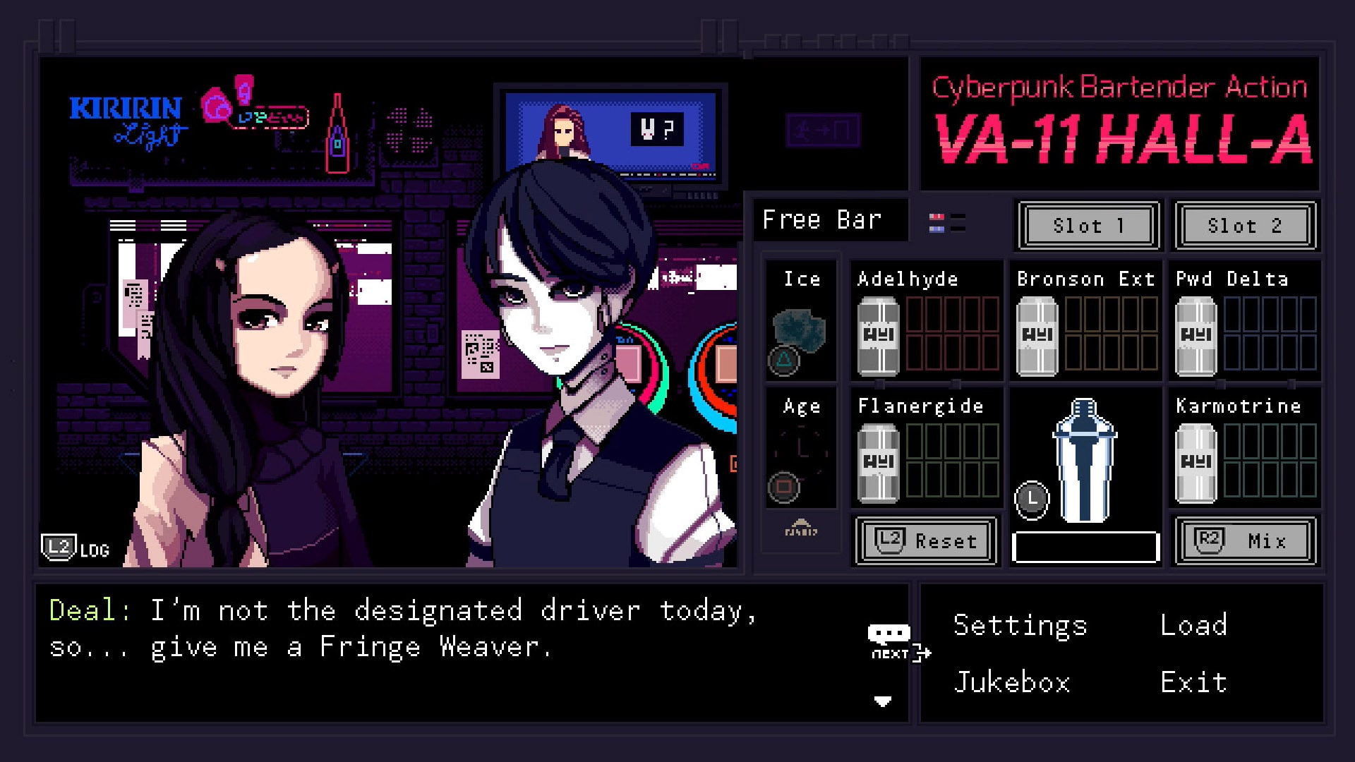 VA-11 Hall-A: Cyberpunk Bartender Action