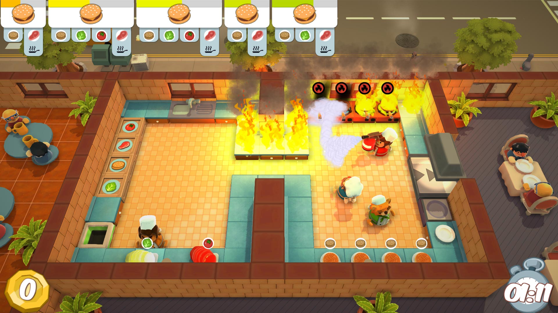 JOGO DE COMIDA ! OVERCOOKED - CORTES DE LIVE 