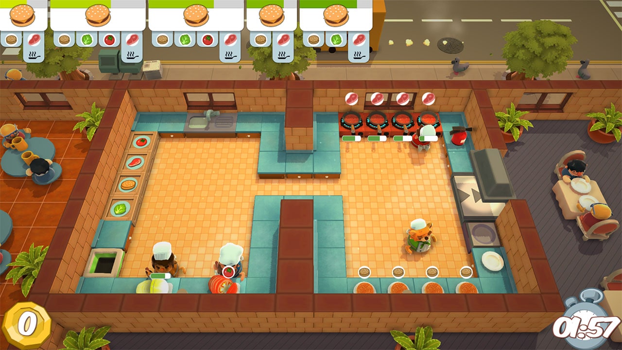 A co-op cooking game where you can only use one arm to cook, check