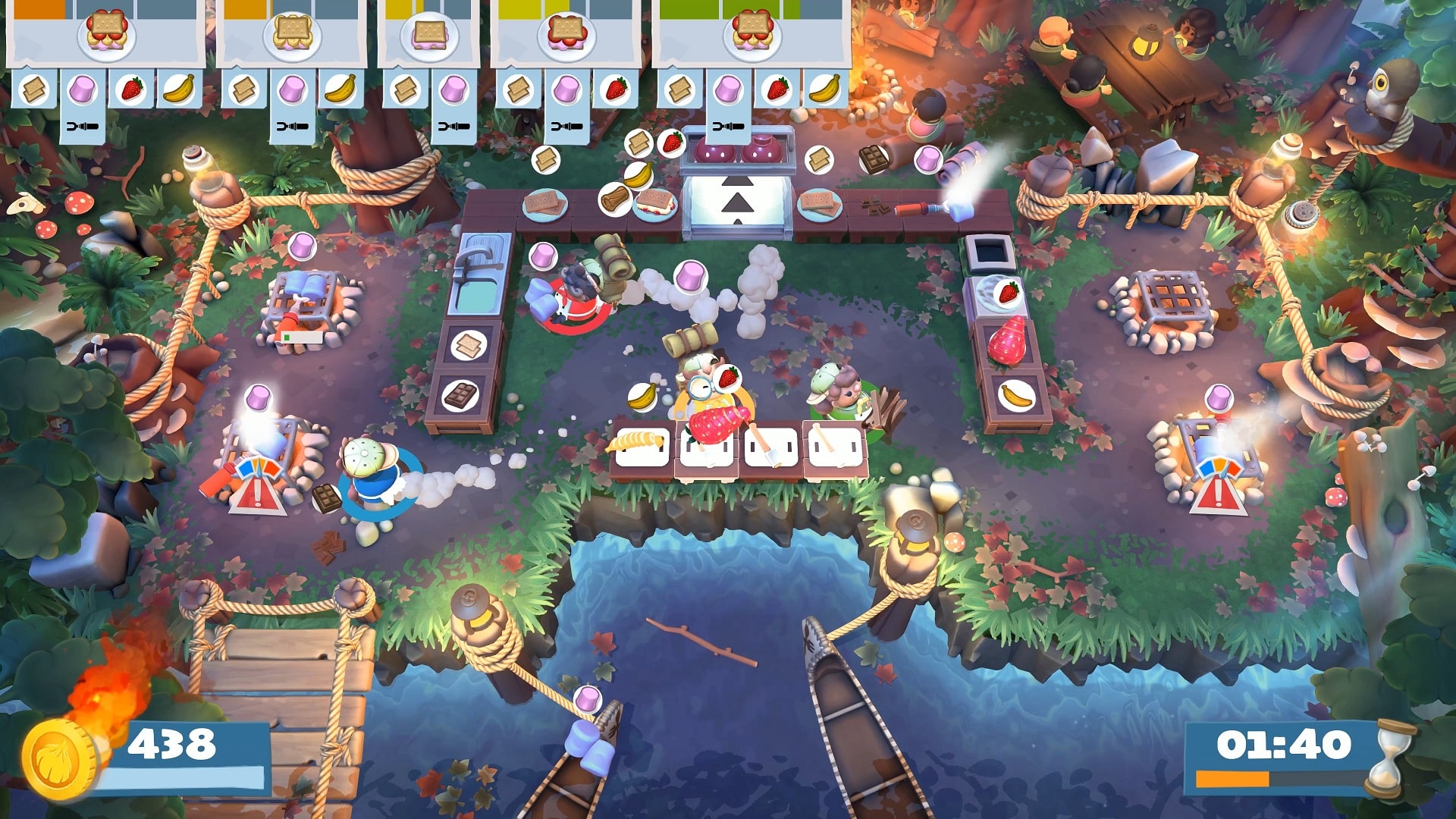 Overcooked - PC, Xbox One e PS4 - EXPANSÃO DE NATAL - FOGO NA COZINHA -  parte 2 