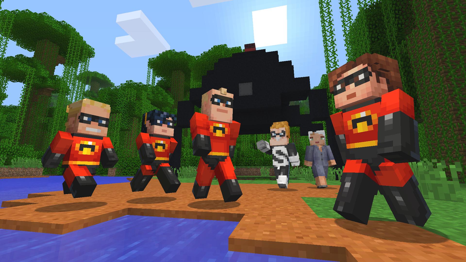 incredibles 2 minecraft poster