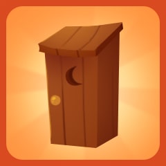 Icon for Destroy a wooden toilet