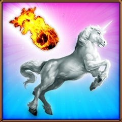Icon for Unicorn destroyed with fireball