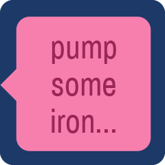 Icon for pump some iron with me baybee!