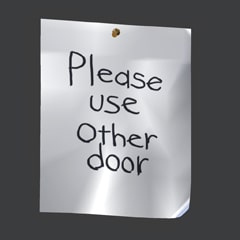 Icon for Please Use Other Door
