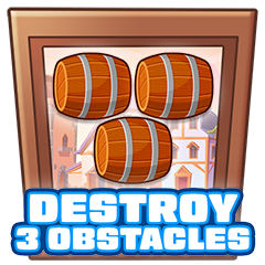 Icon for Destroy 3 obstacles