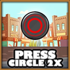 Icon for Press Circle button twice