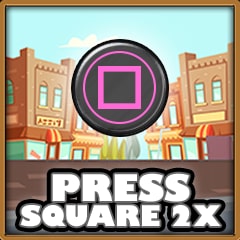 Icon for Press Square button twice