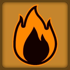 Icon for Burnt down