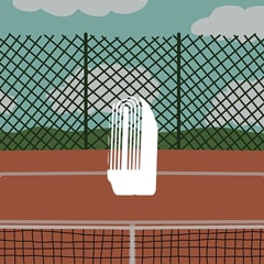 Icon for An estimated 54,250 tennis balls are used during official match.