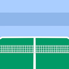 Icon for A modern table tennis table is 76 cm high, 1.525 m wide, and 2.74 m long
