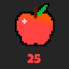 Icon for 25 apples