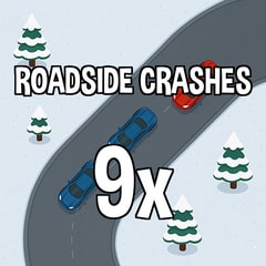 Crash 9 times into the roadside