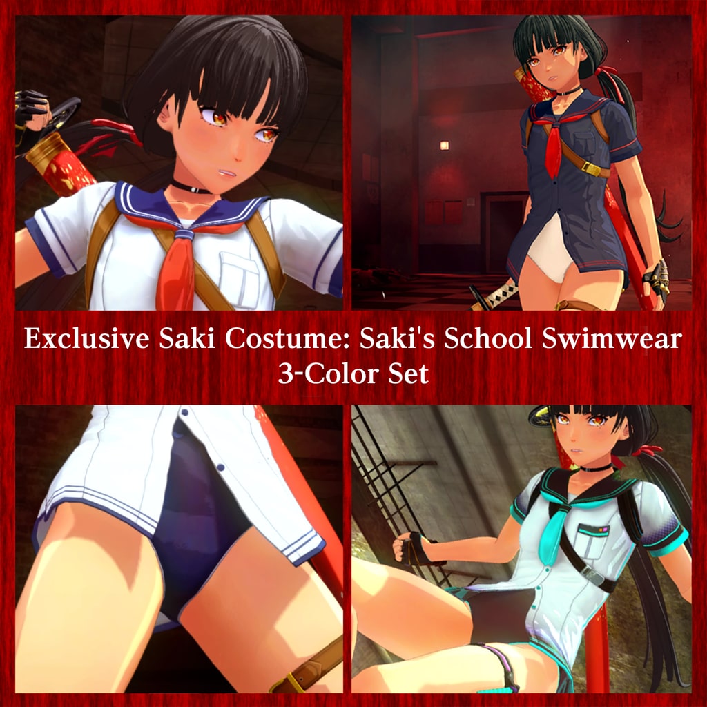 Exclusive Saki Costumes: Saki's School Swimwear 3-Color Set (Add-On)