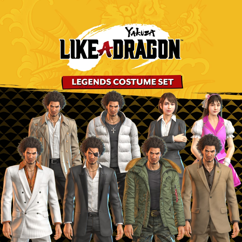 Lote de disfraces de leyendas de Yakuza: Like a Dragon