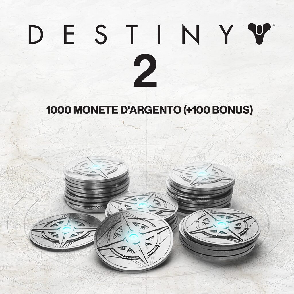 1000 (bonus +100) Monete d'argento di Destiny 2