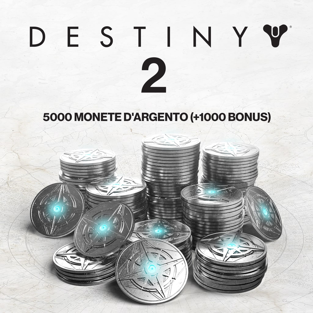 5000 (+1000 bonus) Monete d'argento di Destiny 2