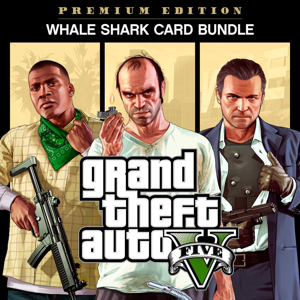Pakiet Grand Theft Auto V: Edycja Premium + karta gotówkowa Whale Shark