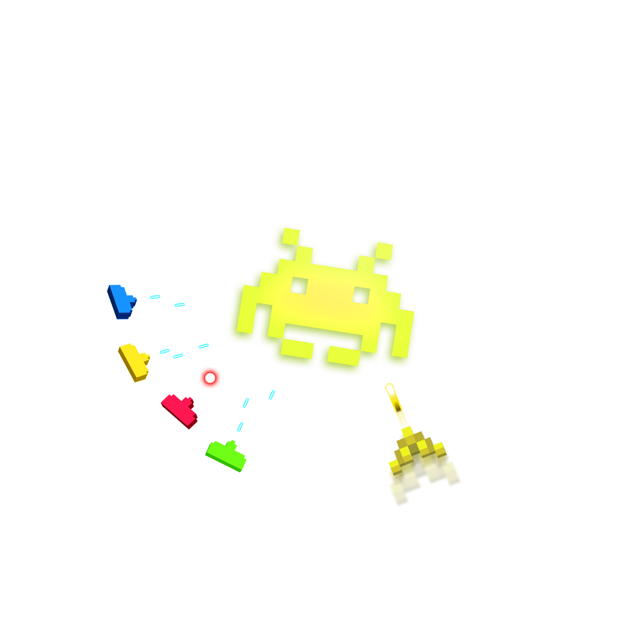 3d Space Invaders Wallpaper