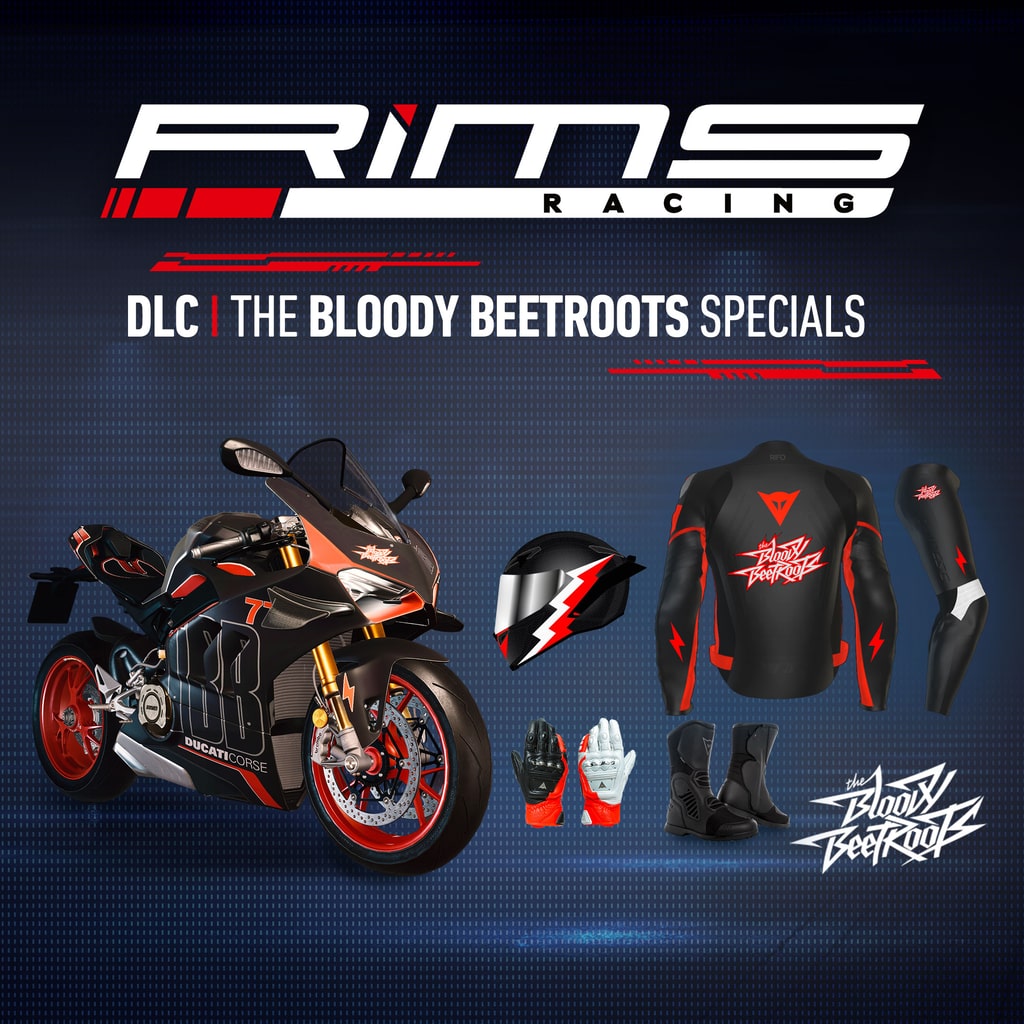 The Bloody Beetrootsバイク外観&ライダーアイテム