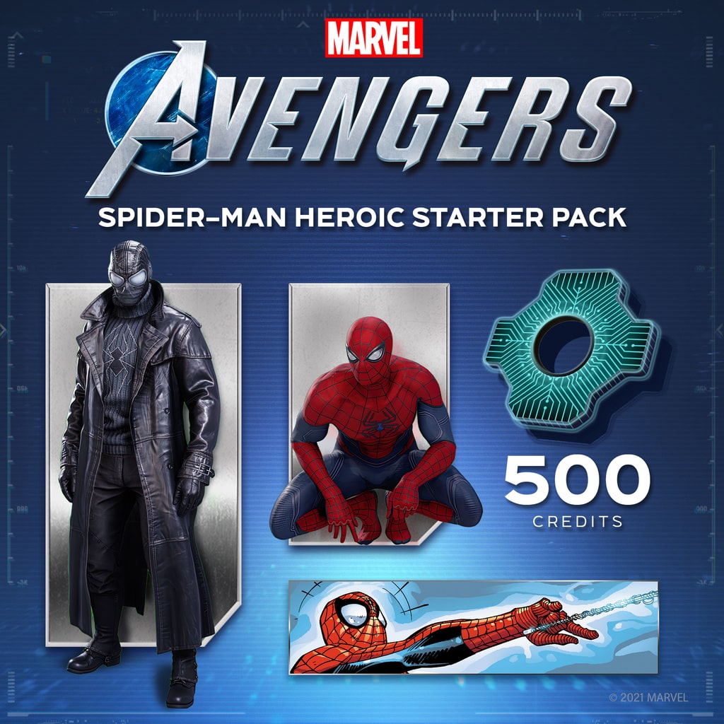 Pacote Heroico para Iniciantes do Spider-Man de Marvel's Avengers - PS5