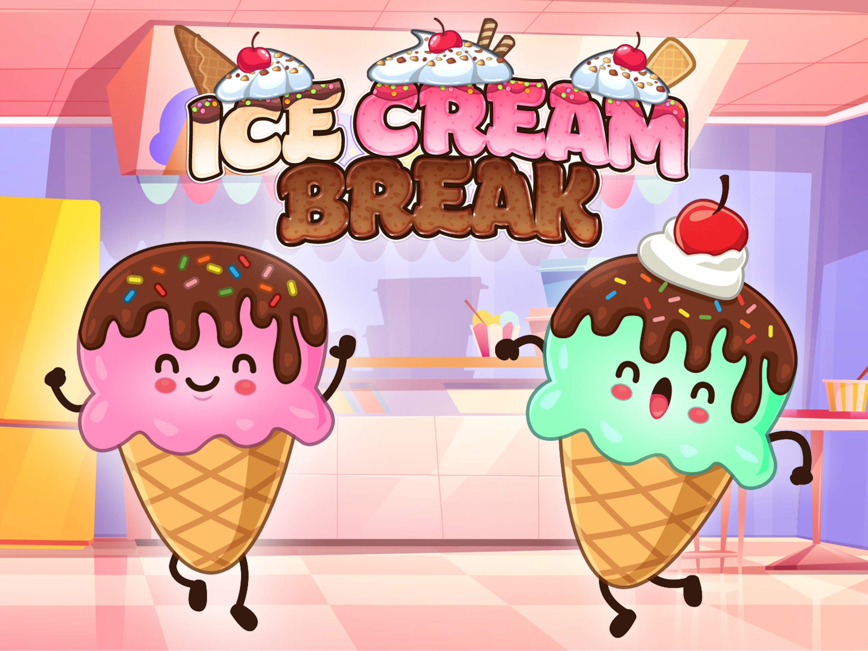 We played game called BAD ICE CREAM 1 on Poki  Zaayan : Brown Ice cream  Maheen : Pink Ice cream 