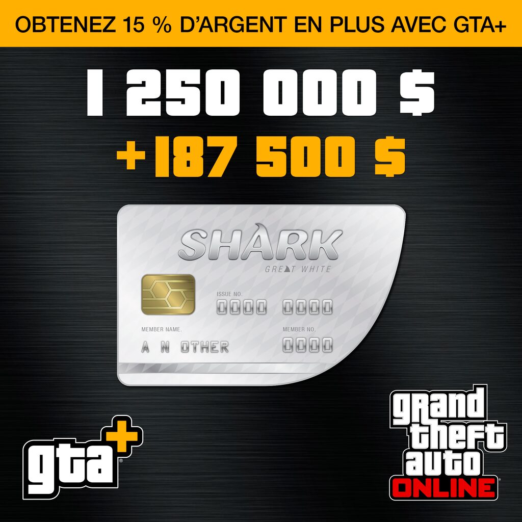Paquet de dollars Great White Shark GTA+ (PS5™)