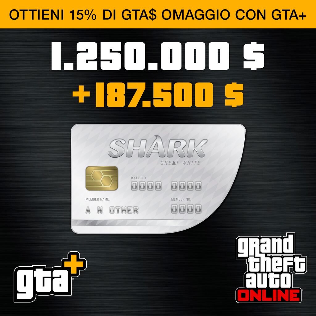 GTA+: carta prepagata Great white shark (PS5™)