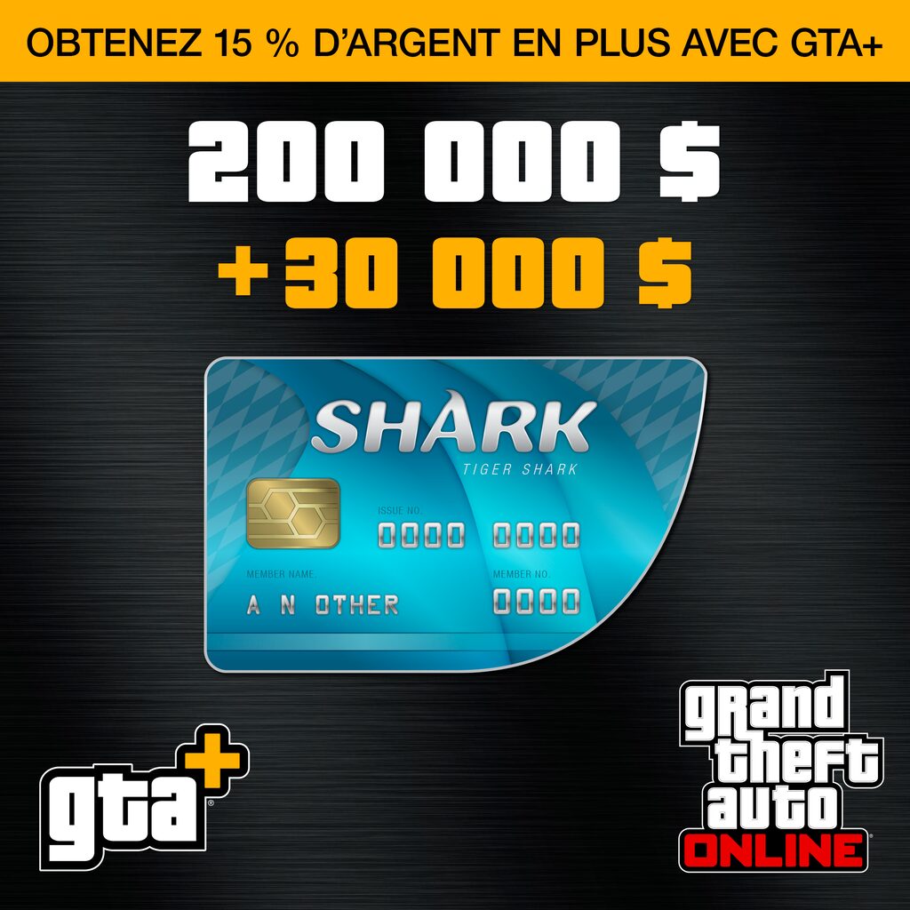 Paquet de dollars Tiger Shark GTA+ (PS5™)