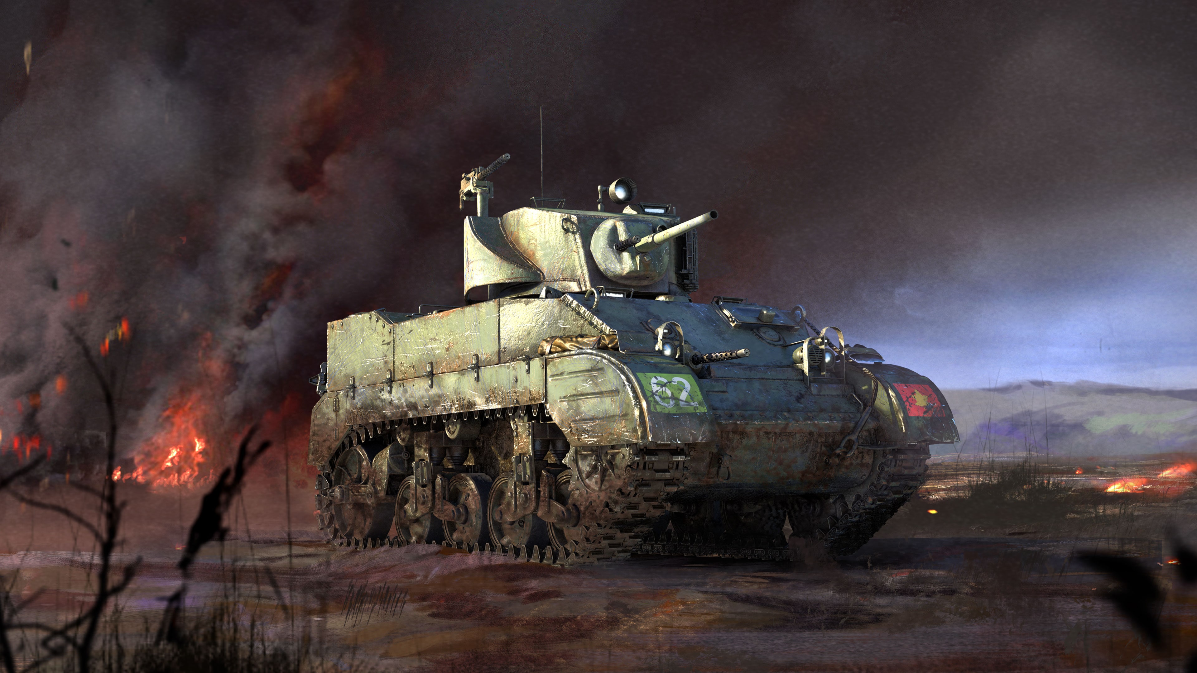 War Thunder - M5A1 5th Canadian Armoured Division (中日英韓文版)