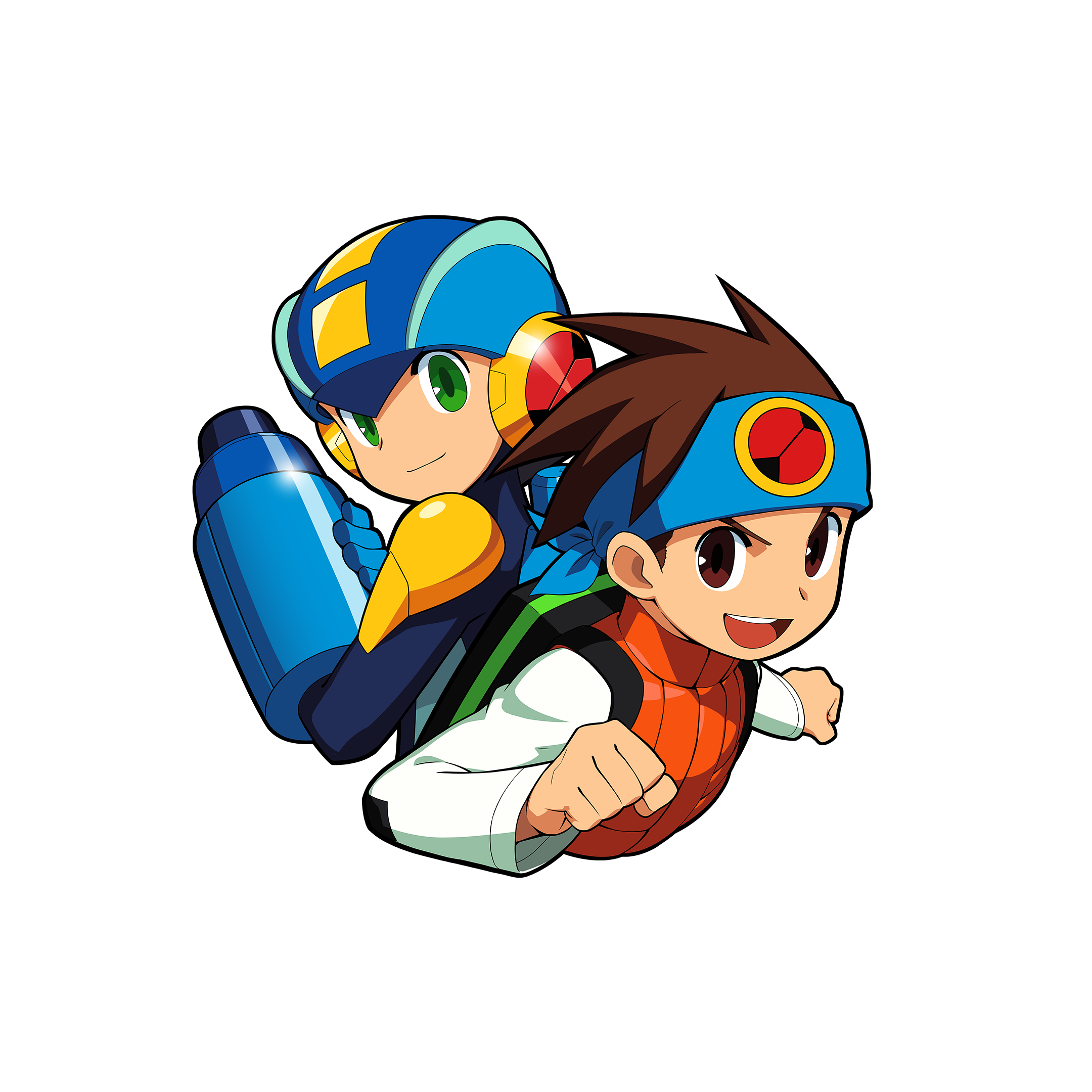 Megaman NT Warriors anime .- Rockman and Roll dressed like