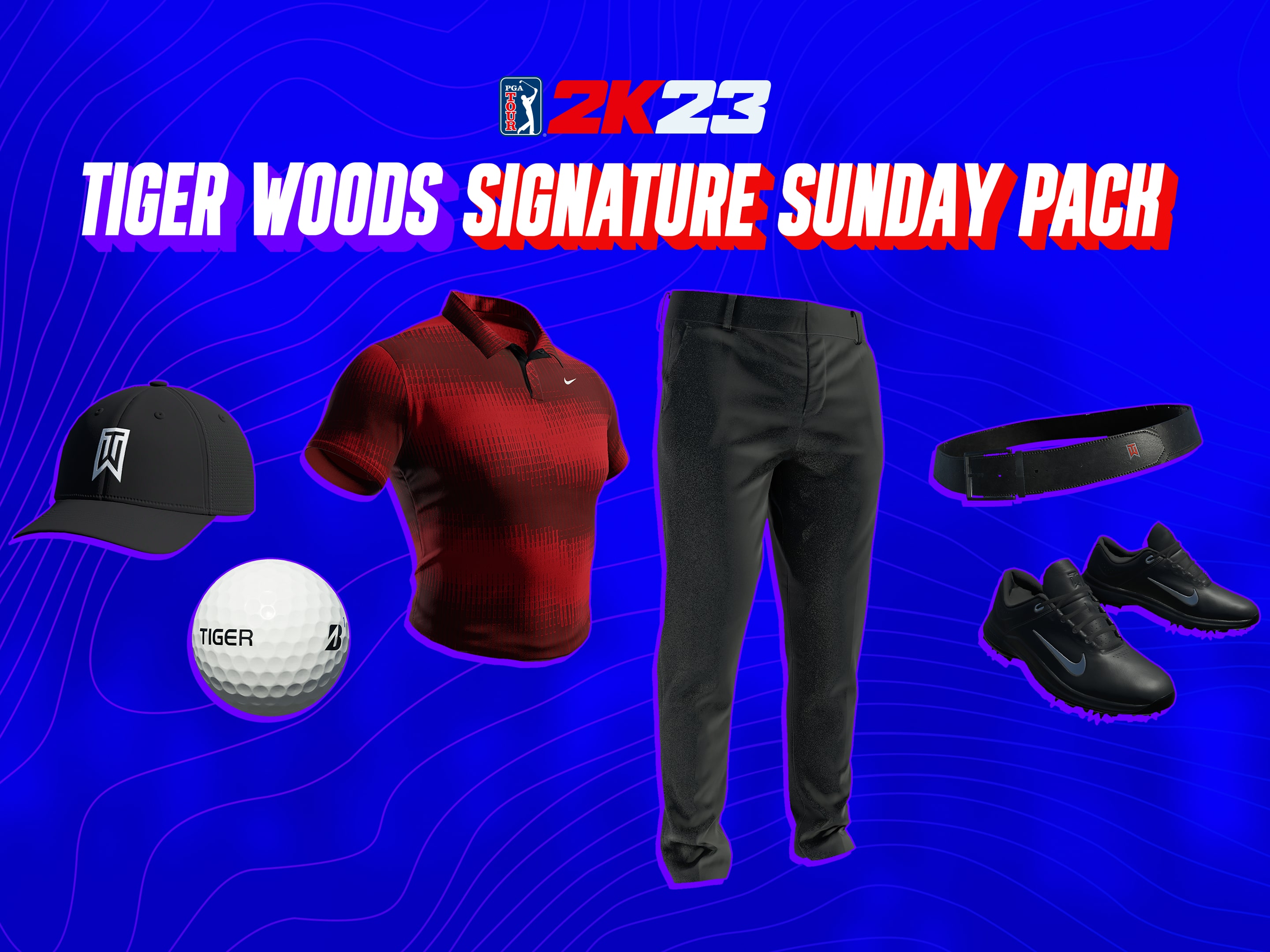 PGA TOUR 2K23 Tiger Woods Signature Sunday Pack
