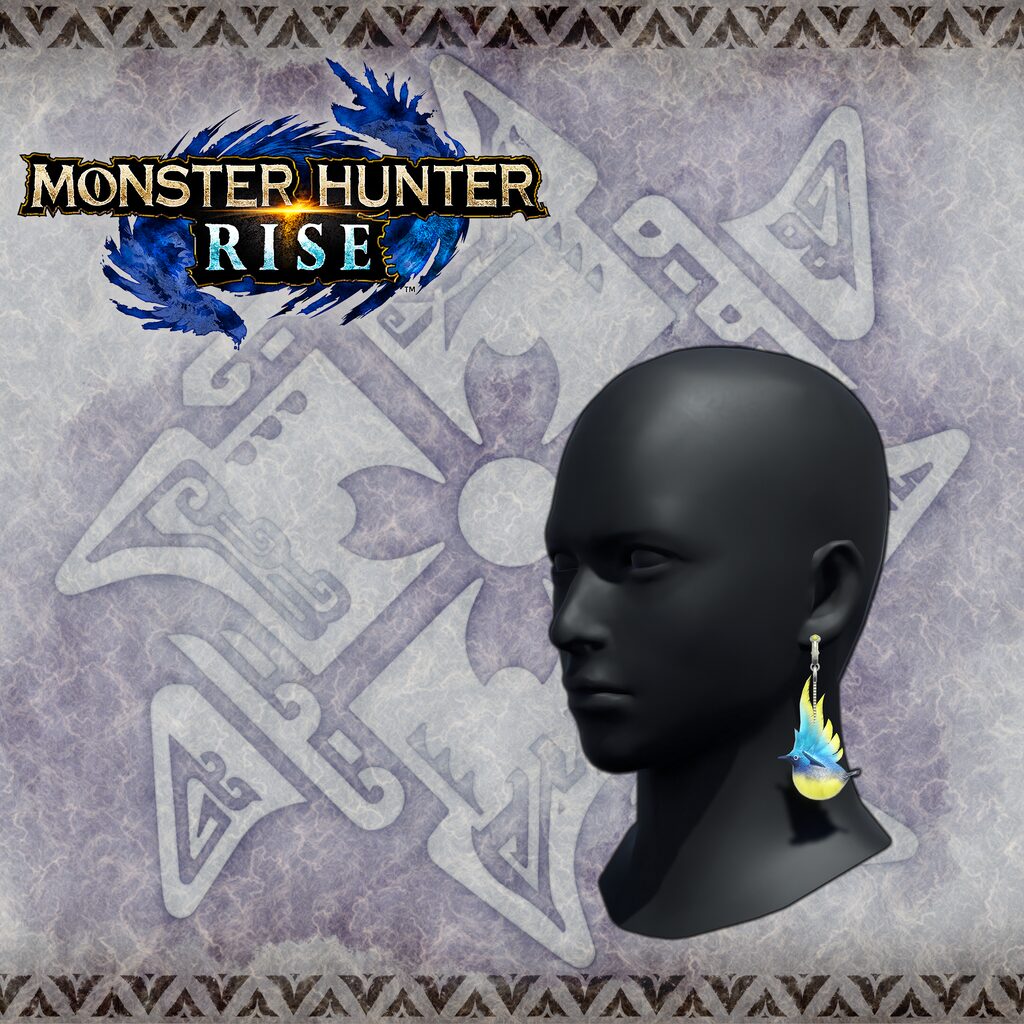 Monster Hunter Rise - "Spiribird Earrings" Hunter layered armor piece