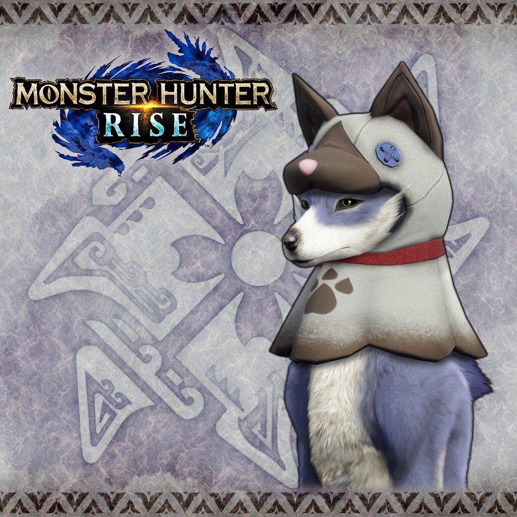 Monster Hunter Rise - "Felyne Mask" Palamute layered armor piece