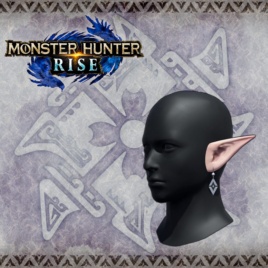 Monster Hunter Rise - "Wyverian Earrings" Hunter layered armor piece